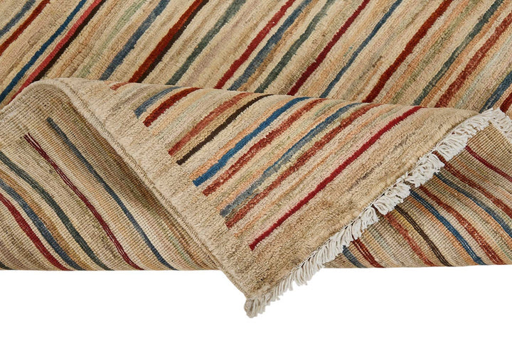 3x5 Beige Modern Striped Oushak Rug - 51387