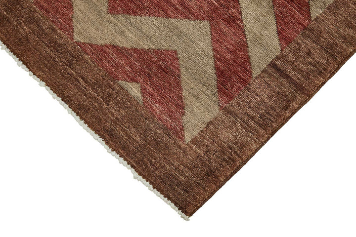 3x5 Brown Handmade Geometric Oushak Rug - 51389