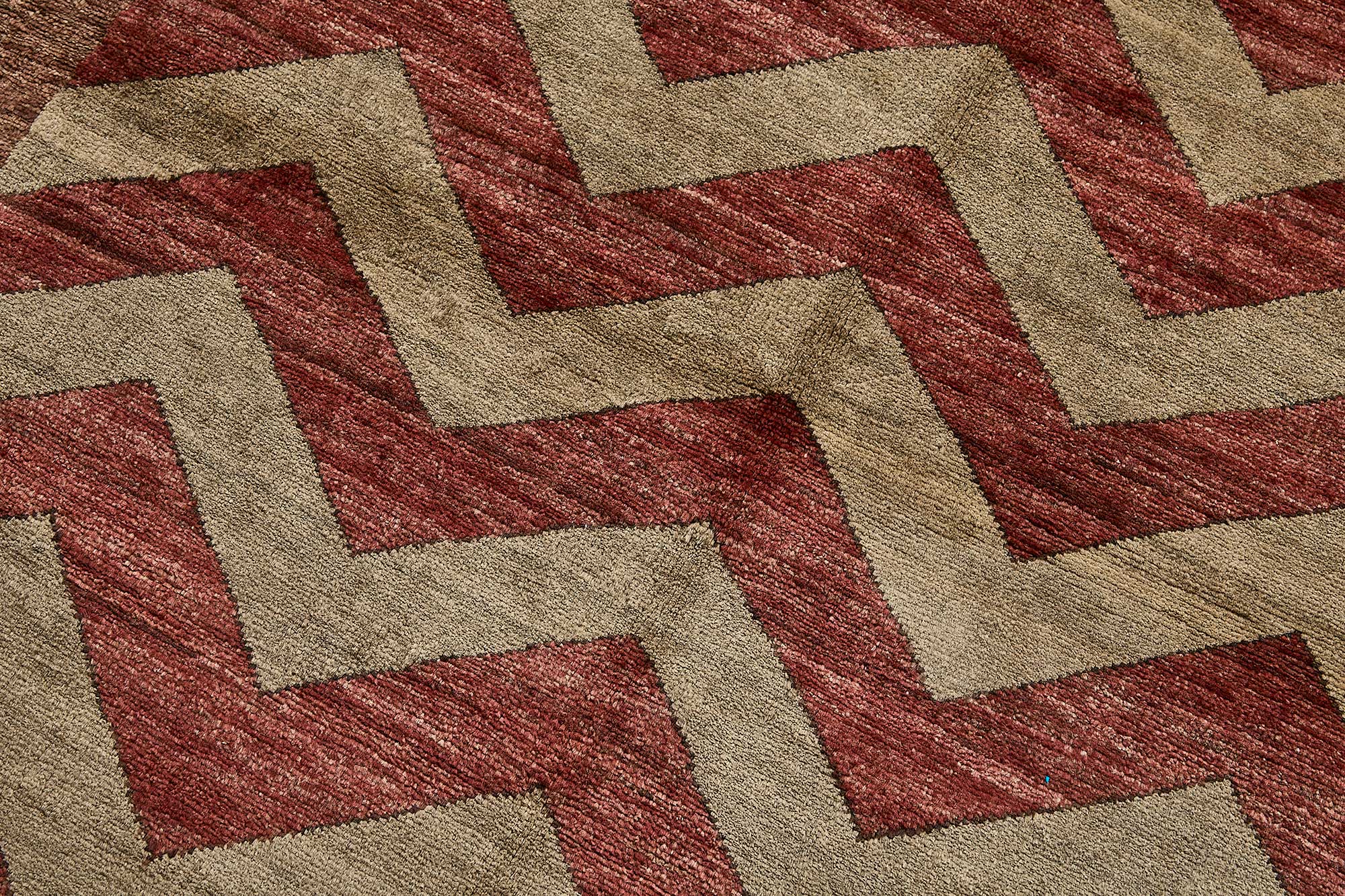 3x5 Brown Handmade Geometric Oushak Rug - 51389