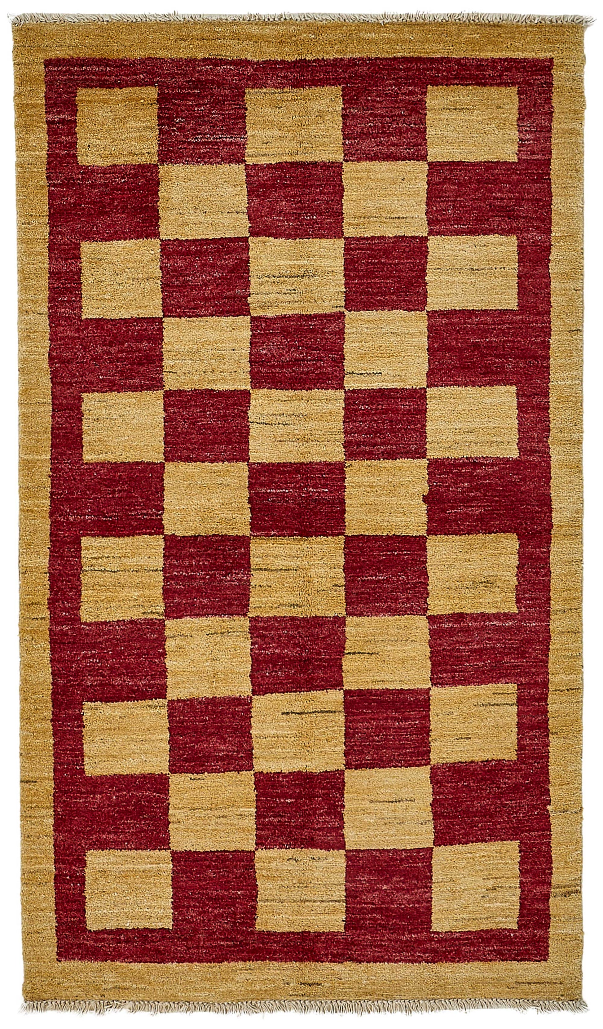 3x5 Red Contemporary Geometric Oushak Rug - 51391