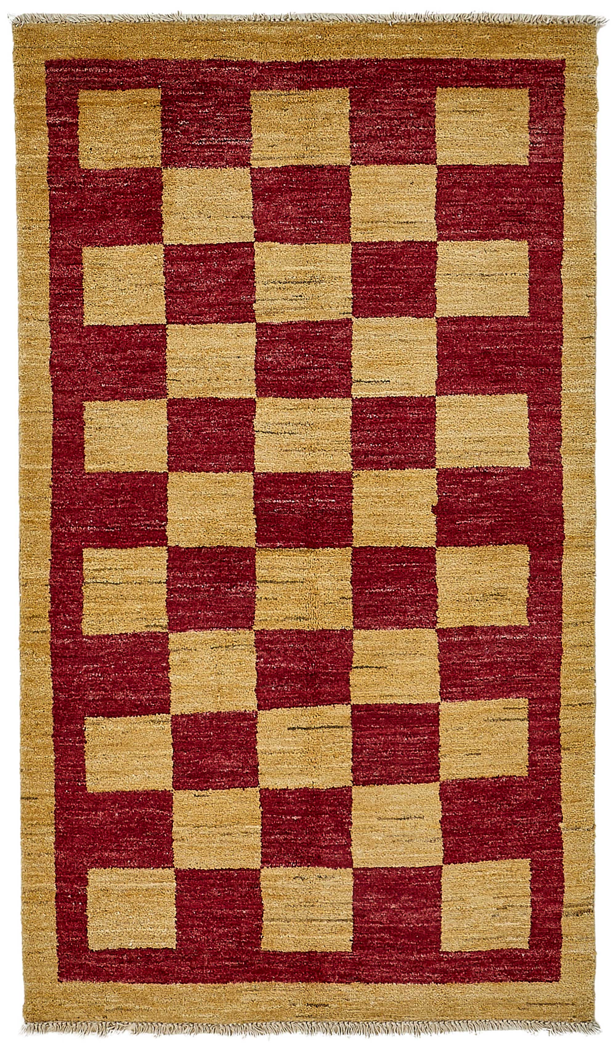 3x5 Red Contemporary Geometric Oushak Rug - 51391