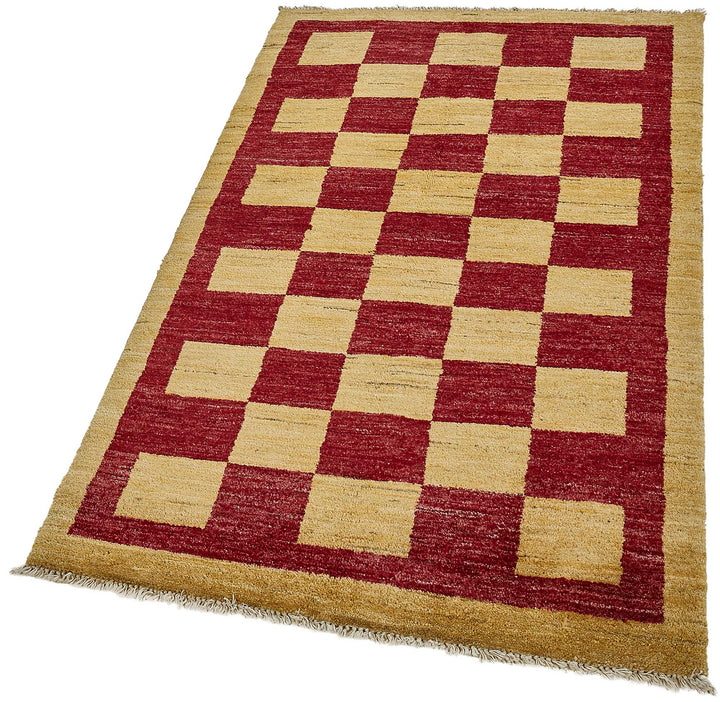 3x5 Red Contemporary Geometric Oushak Rug - 51391