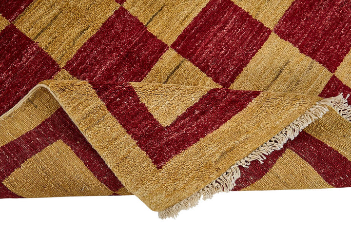 3x5 Red Contemporary Geometric Oushak Rug - 51391
