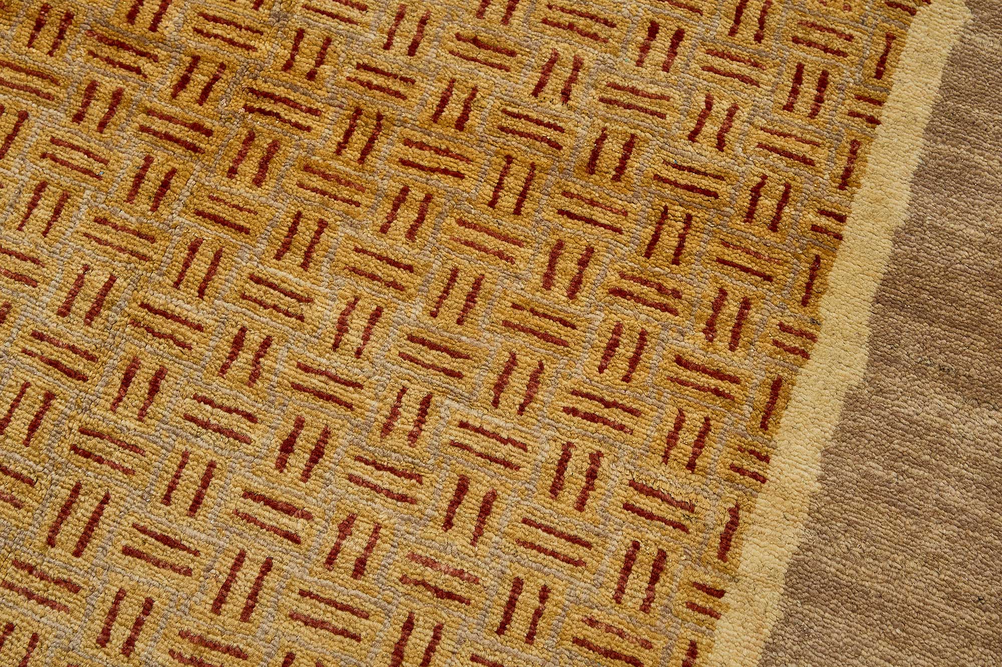 3x5 Brown Geometric Oushak Rug - 51392