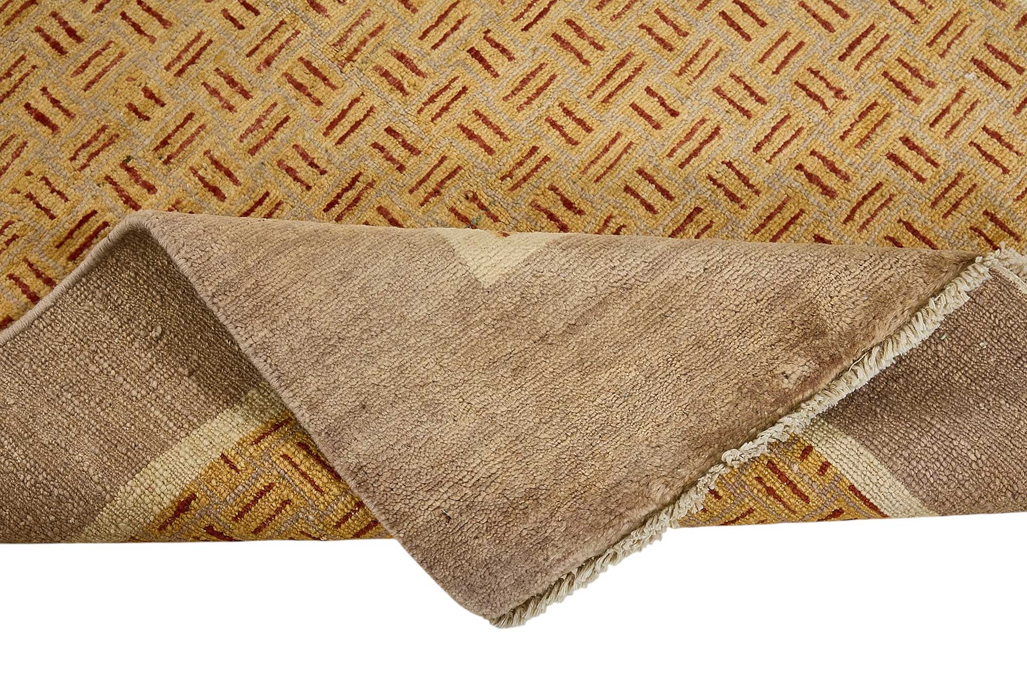3x5 Brown Geometric Oushak Rug - 51392