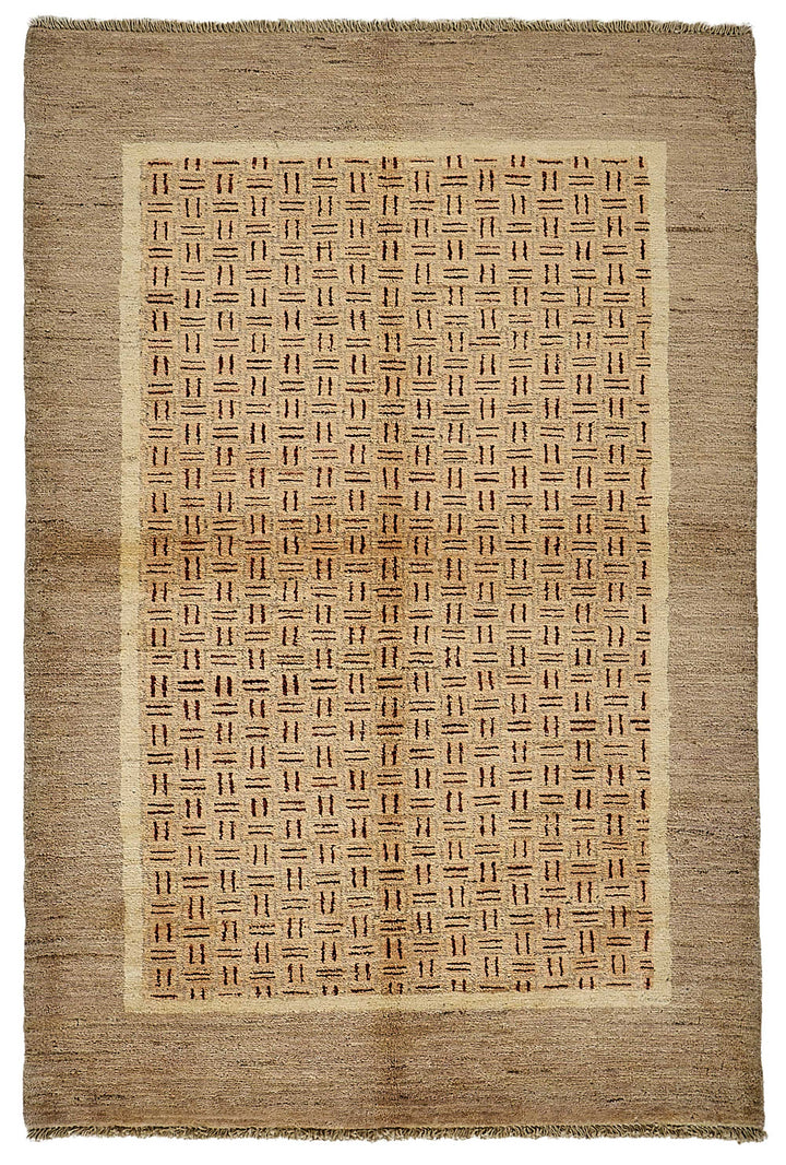 3x5 Brown Handmade Geometric Oushak Rug - 51393