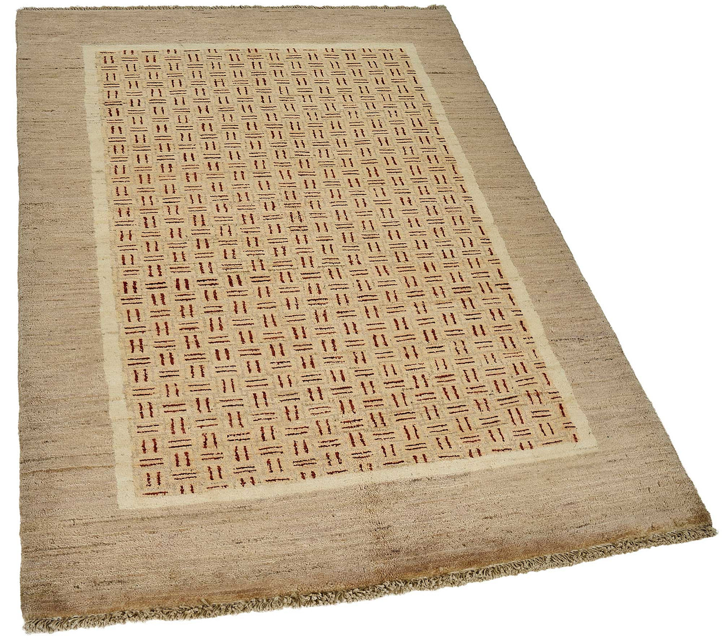 3x5 Brown Handmade Geometric Oushak Rug - 51393