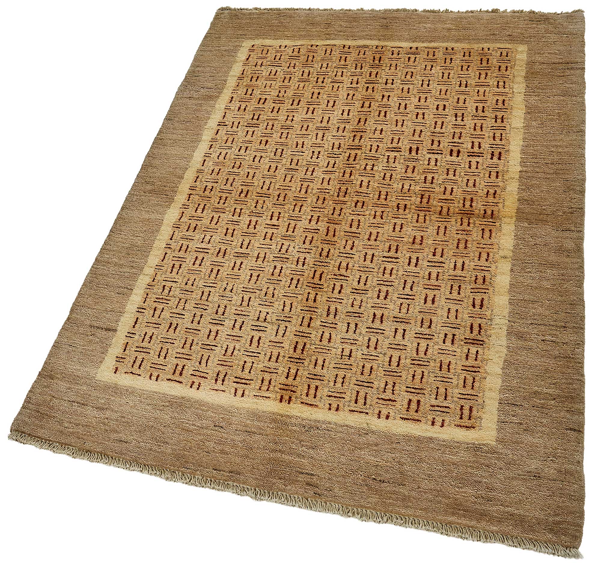 3x5 Brown Handmade Geometric Oushak Rug - 51393