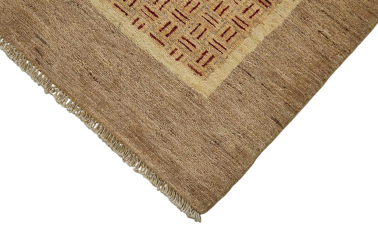 3x5 Brown Handmade Geometric Oushak Rug - 51393