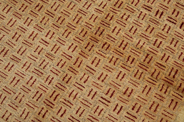 3x5 Brown Handmade Geometric Oushak Rug - 51393