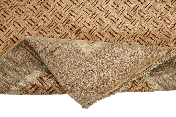 3x5 Brown Handmade Geometric Oushak Rug - 51393