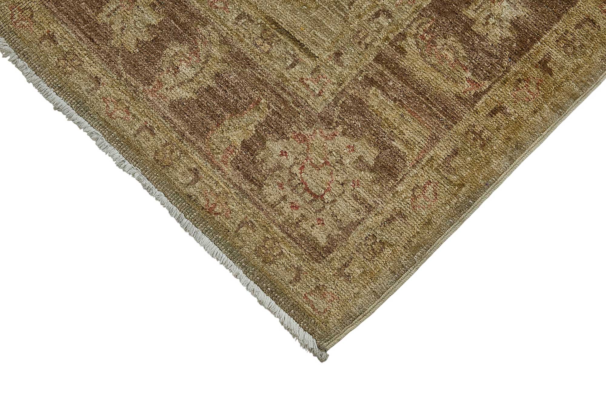 3x5 Beige Traditional Floral Medallion Oushak Rug - 51394