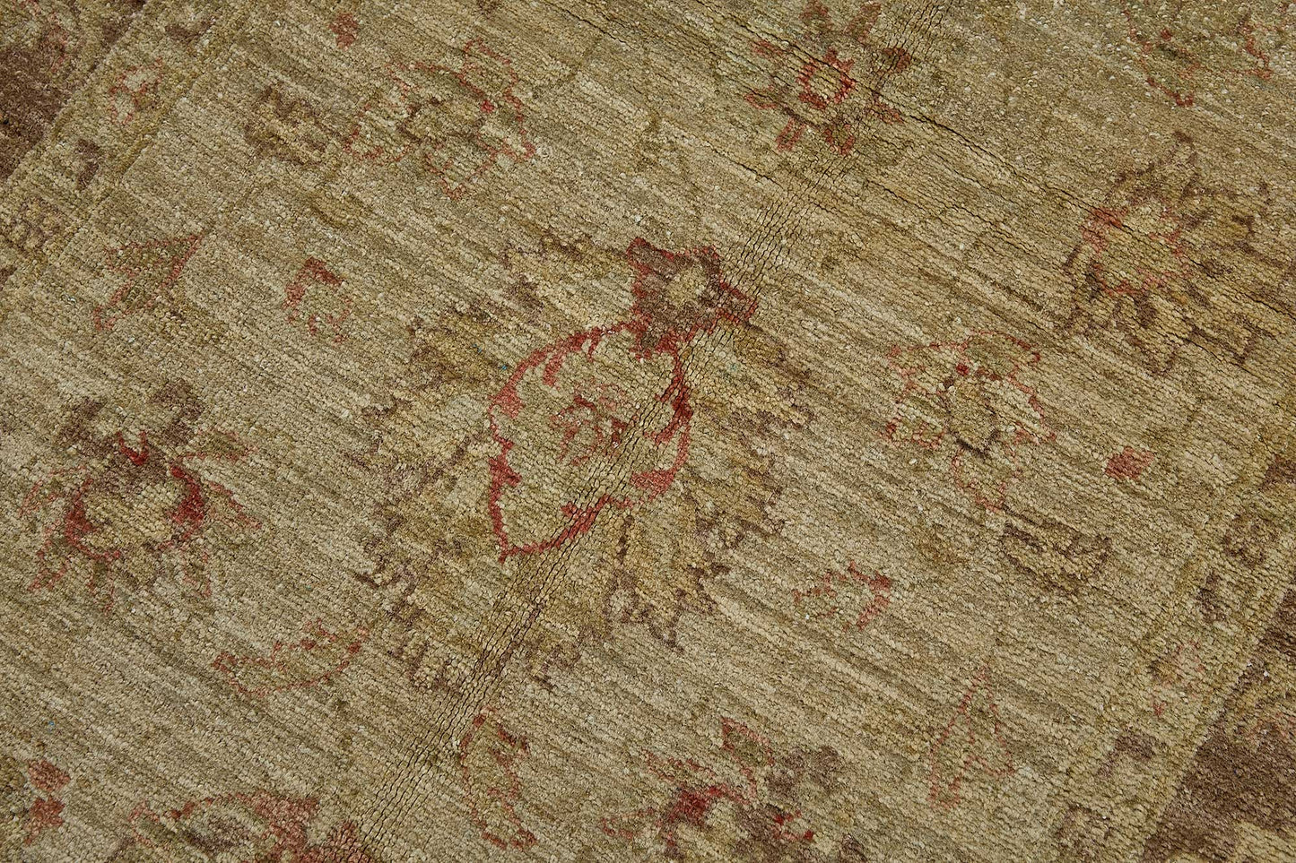 3x5 Beige Traditional Floral Medallion Oushak Rug - 51394