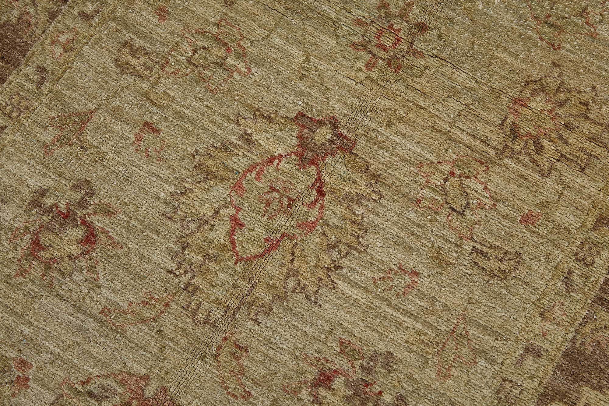 3x5 Beige Traditional Floral Medallion Oushak Rug - 51394