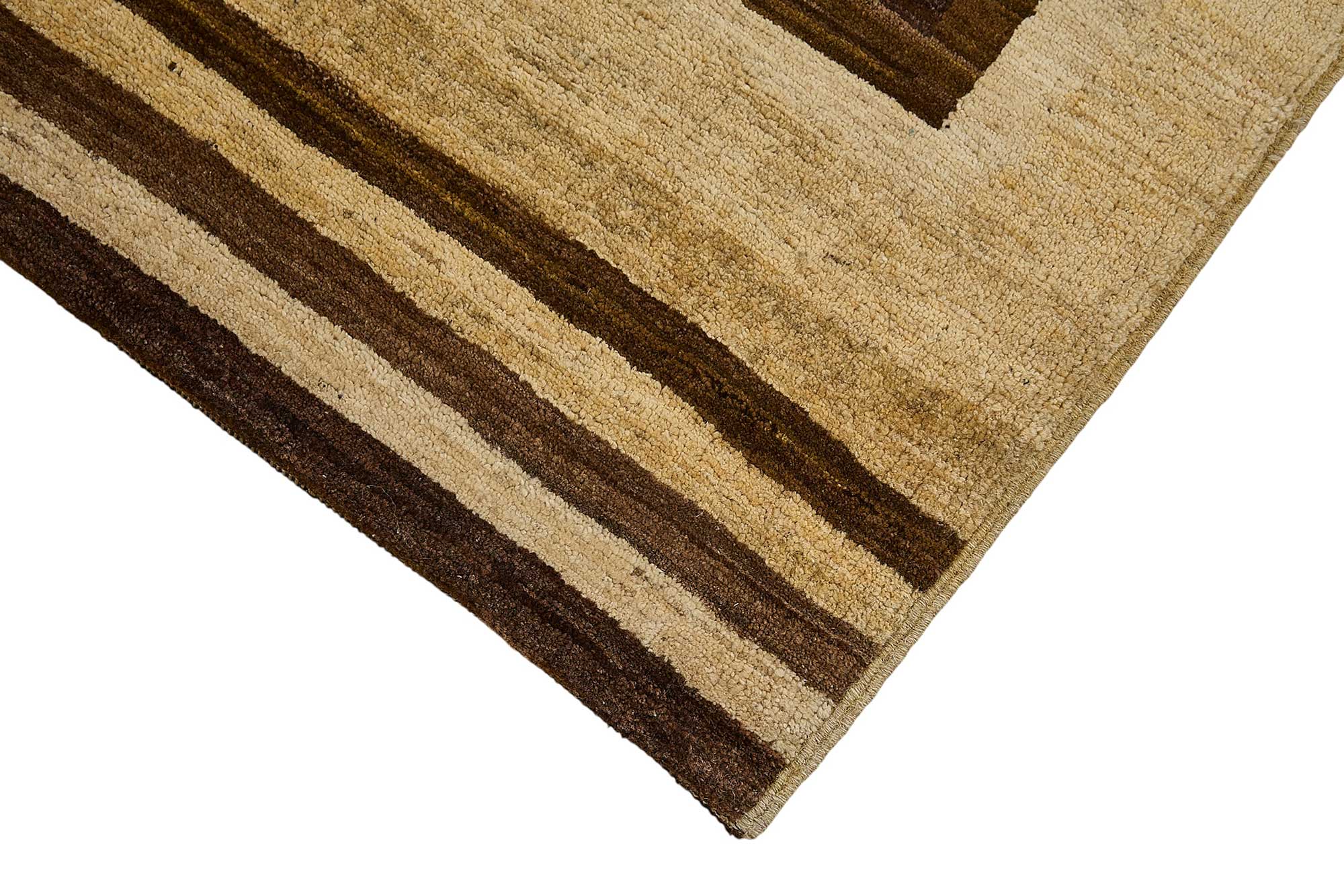 3x5 Beige Contemporary Geometric Oushak Rug - 51395
