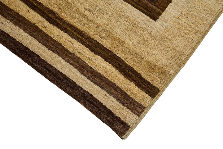3x5 Beige Contemporary Geometric Oushak Rug - 51395