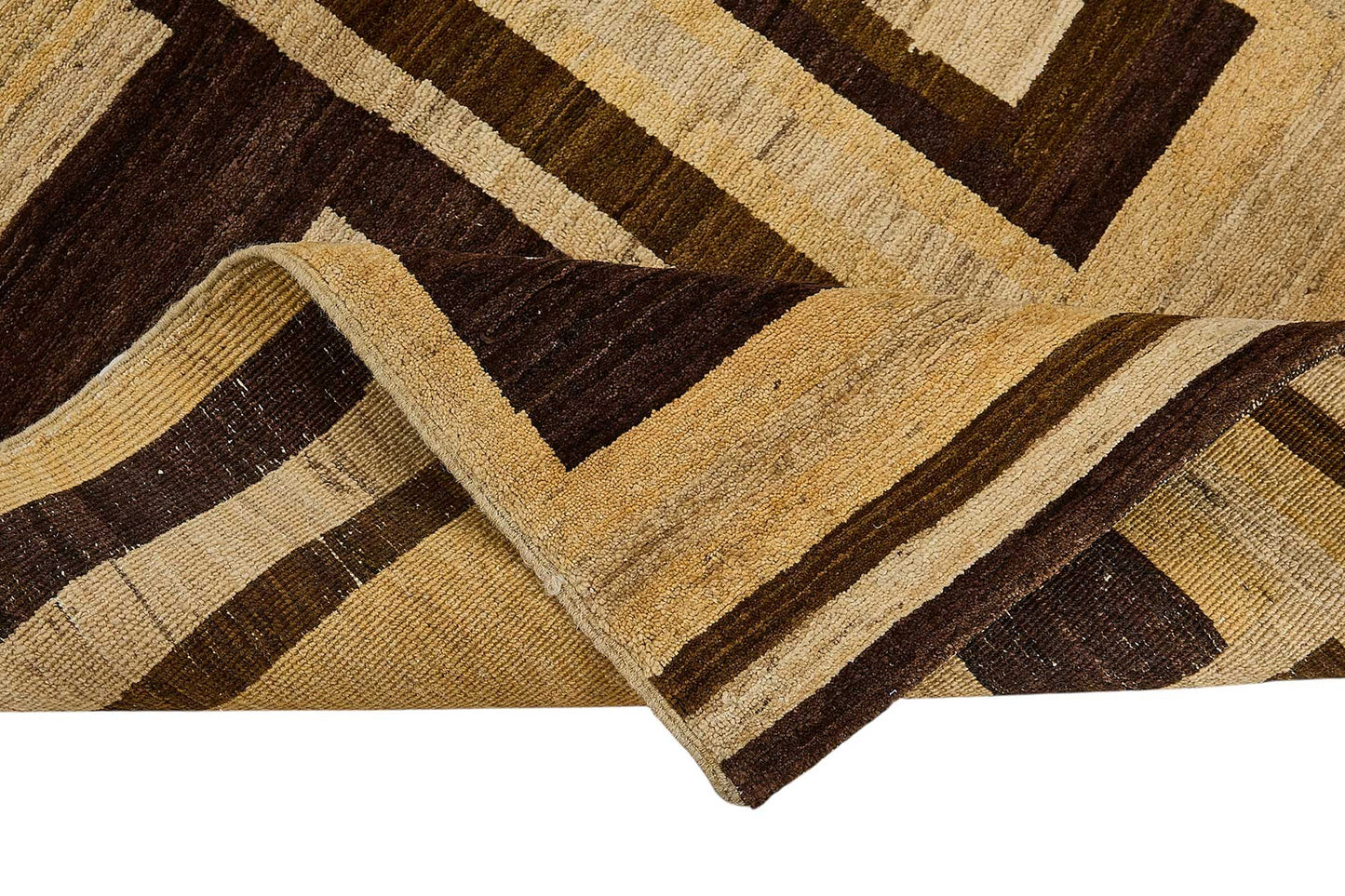 3x5 Beige Contemporary Geometric Oushak Rug - 51395