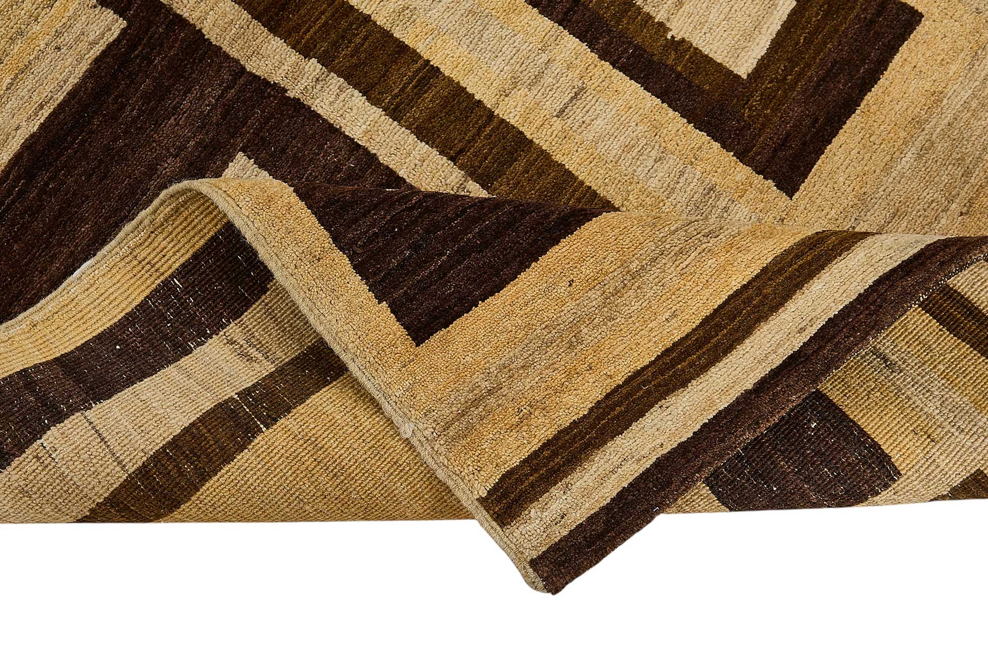 3x5 Beige Contemporary Geometric Oushak Rug - 51395