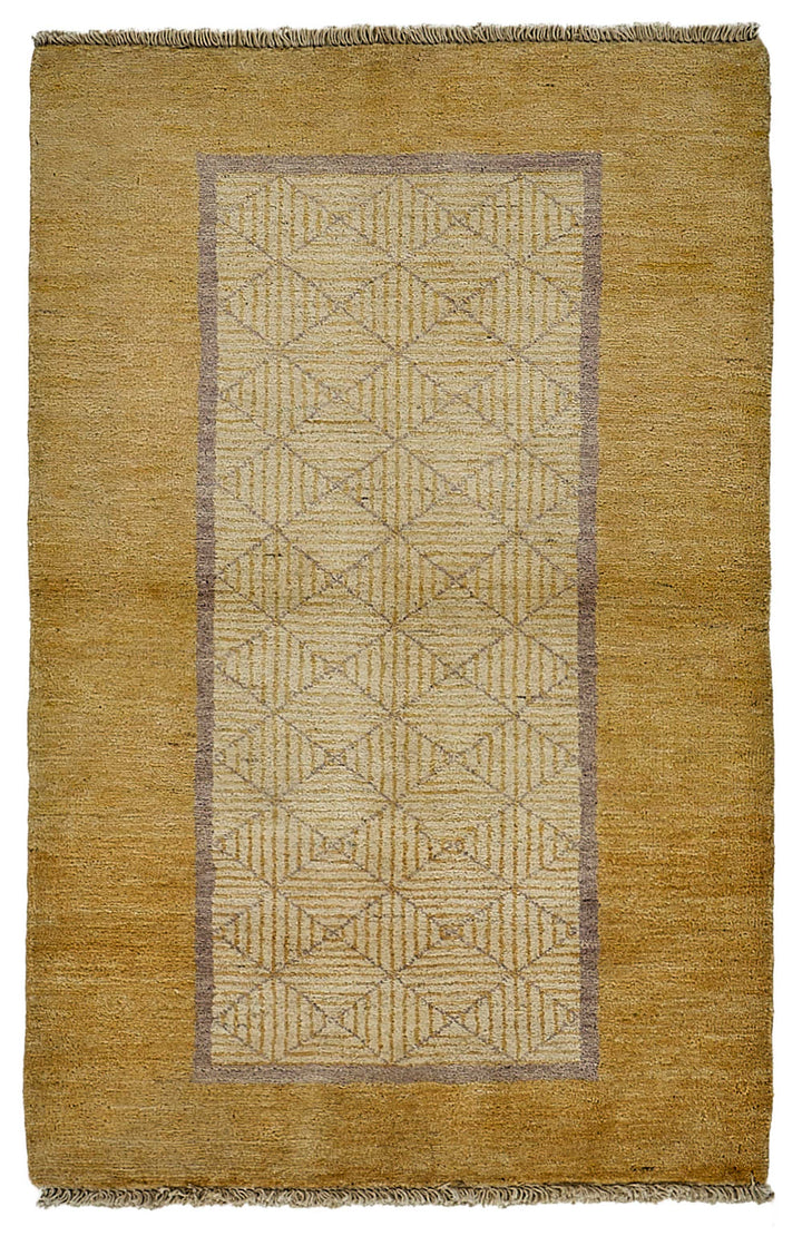 3x4 Beige Geometric Oushak Rug - 51396