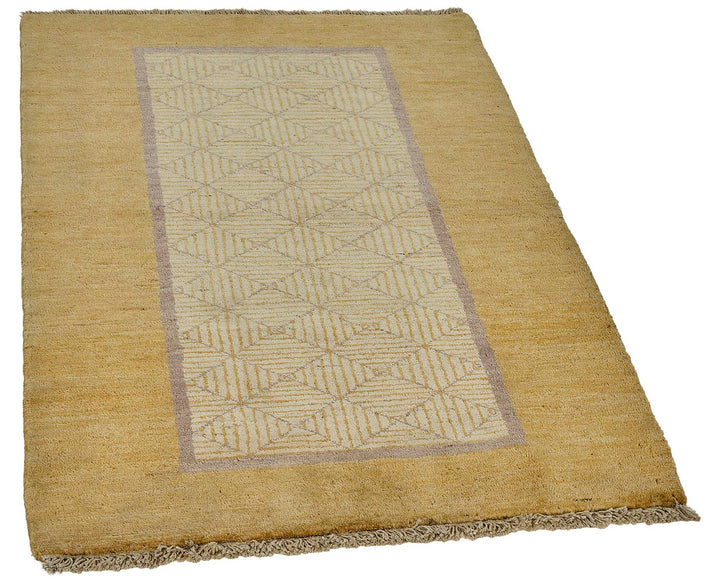 3x4 Beige Geometric Oushak Rug - 51396