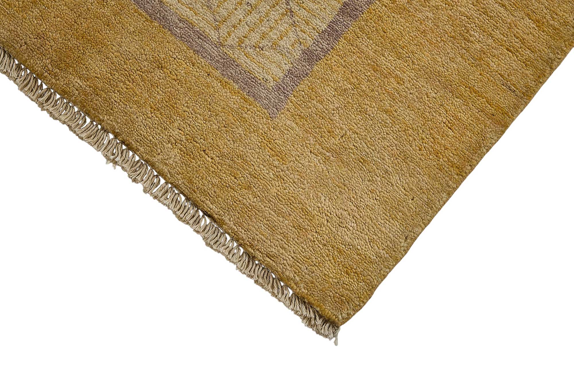 3x4 Beige Geometric Oushak Rug - 51396