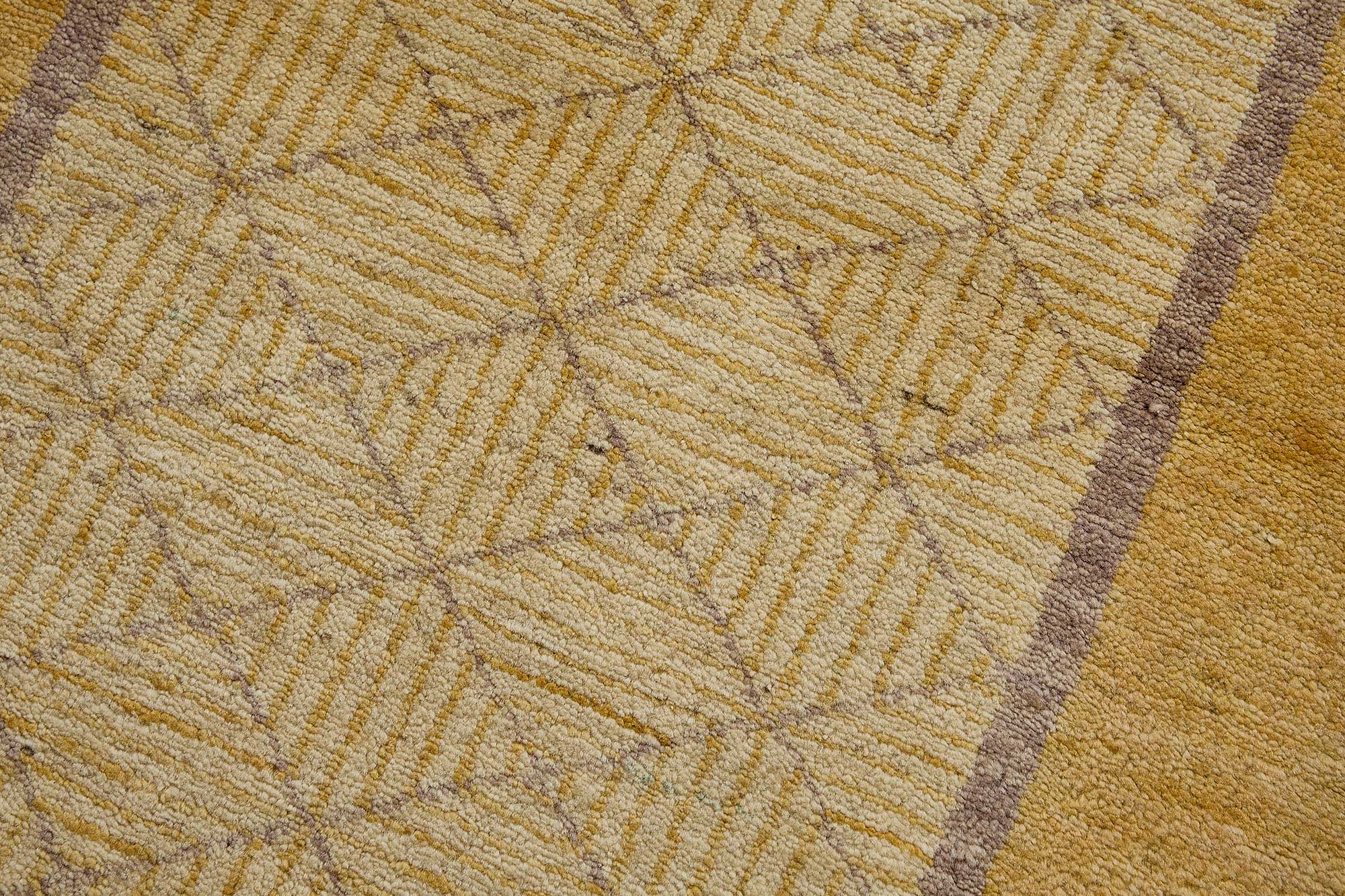 3x4 Beige Geometric Oushak Rug - 51396