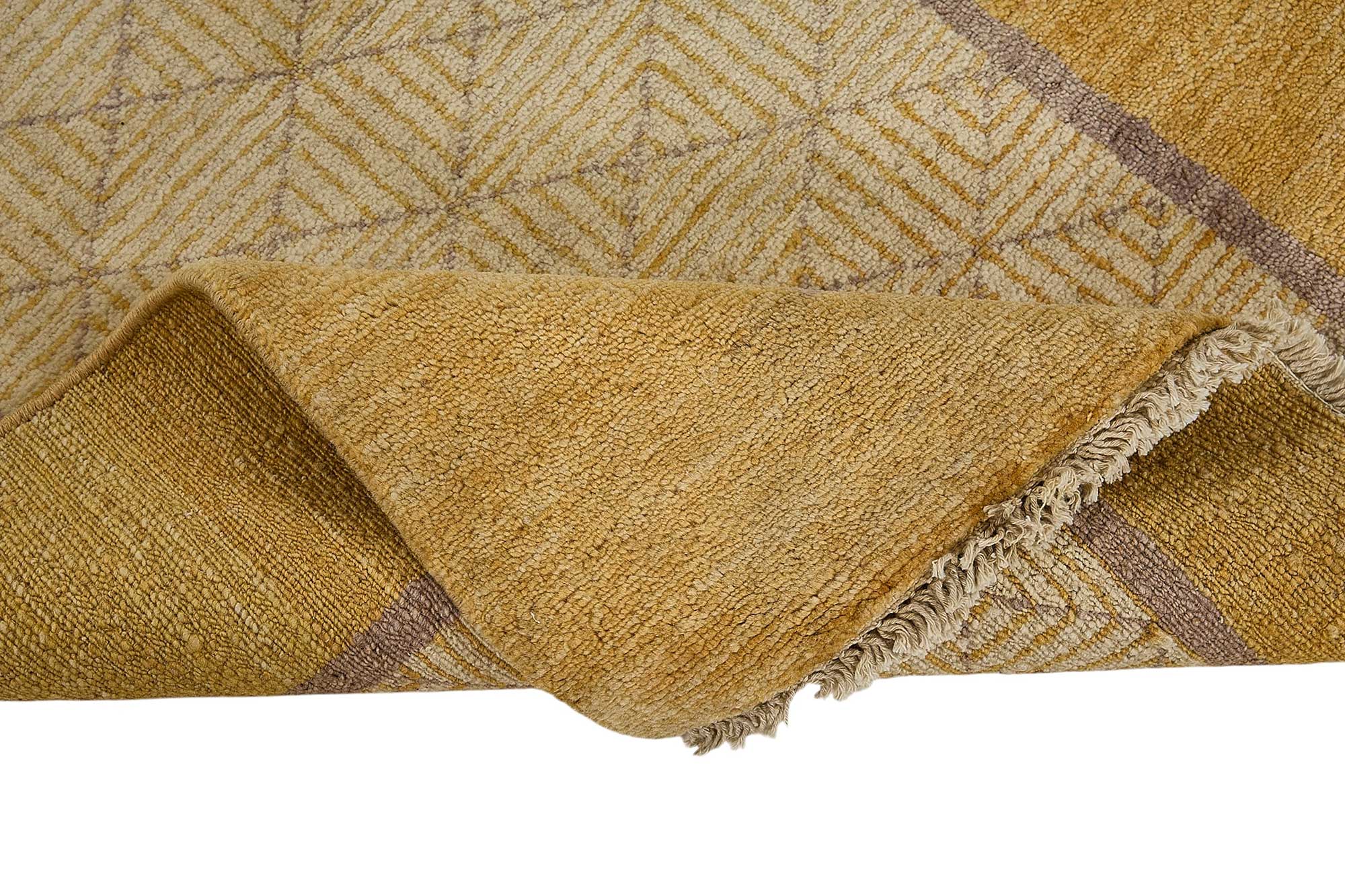 3x4 Beige Geometric Oushak Rug - 51396
