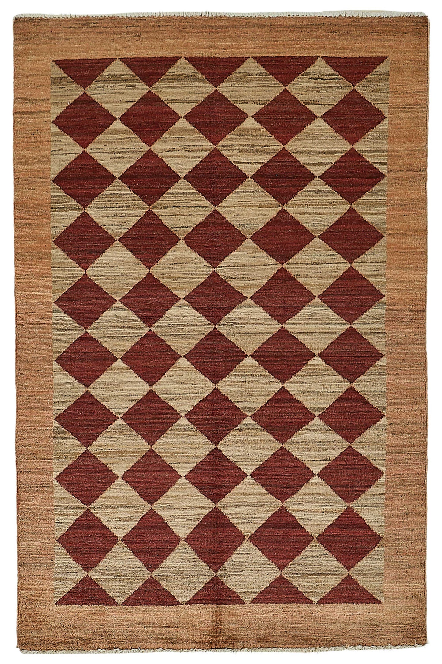 3x5 Beige Handmade Geometric Oushak Rug - 51397