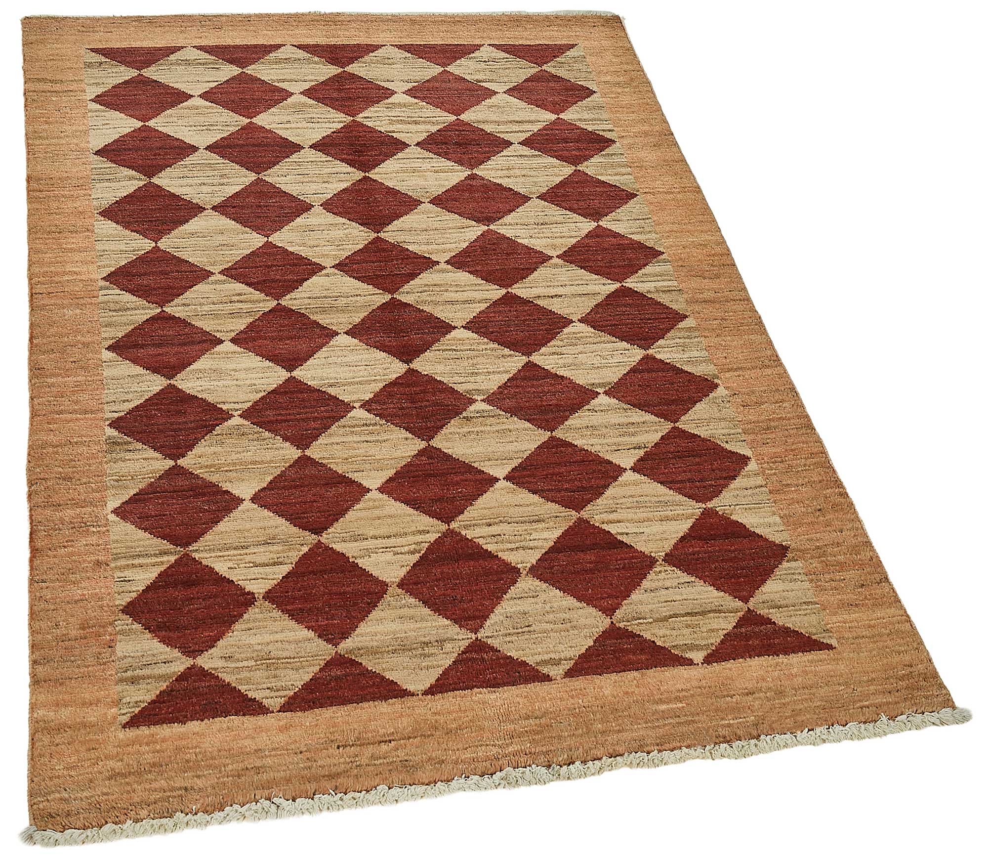 3x5 Beige Handmade Geometric Oushak Rug - 51397