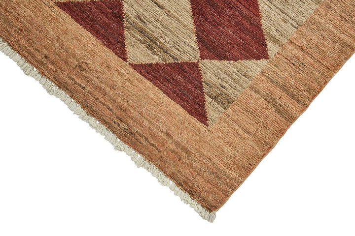 3x5 Beige Handmade Geometric Oushak Rug - 51397