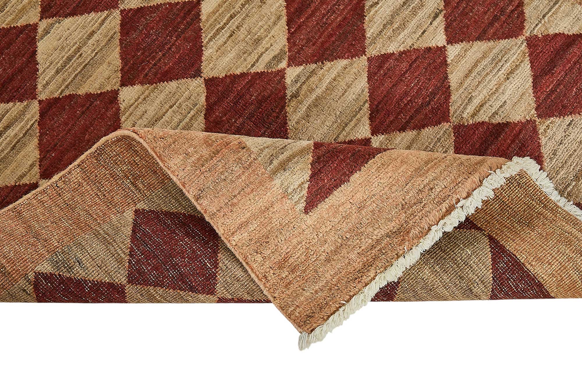 3x5 Beige Handmade Geometric Oushak Rug - 51397