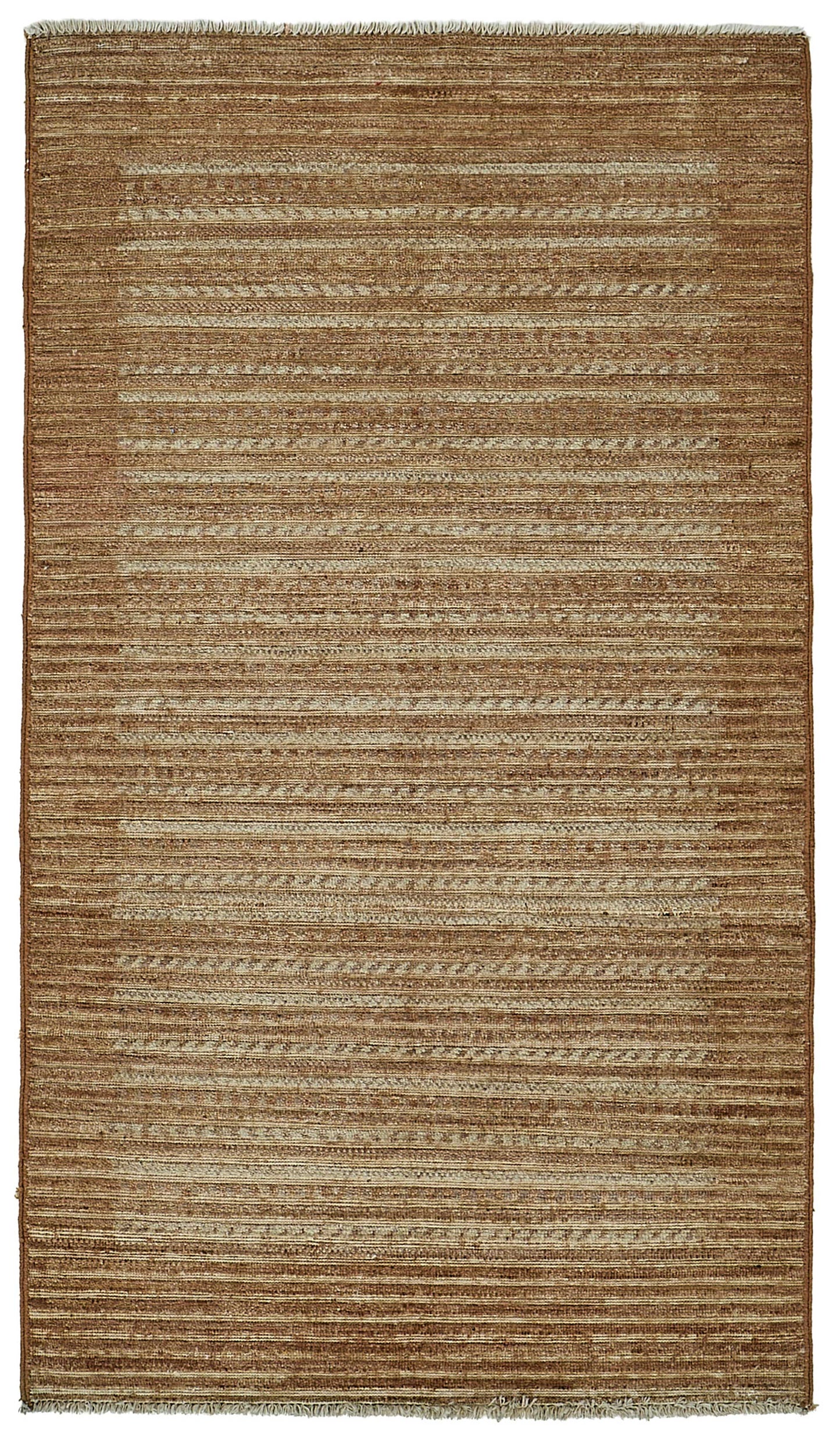 3x5 Brown Handmade Striped Oushak Rug - 51398