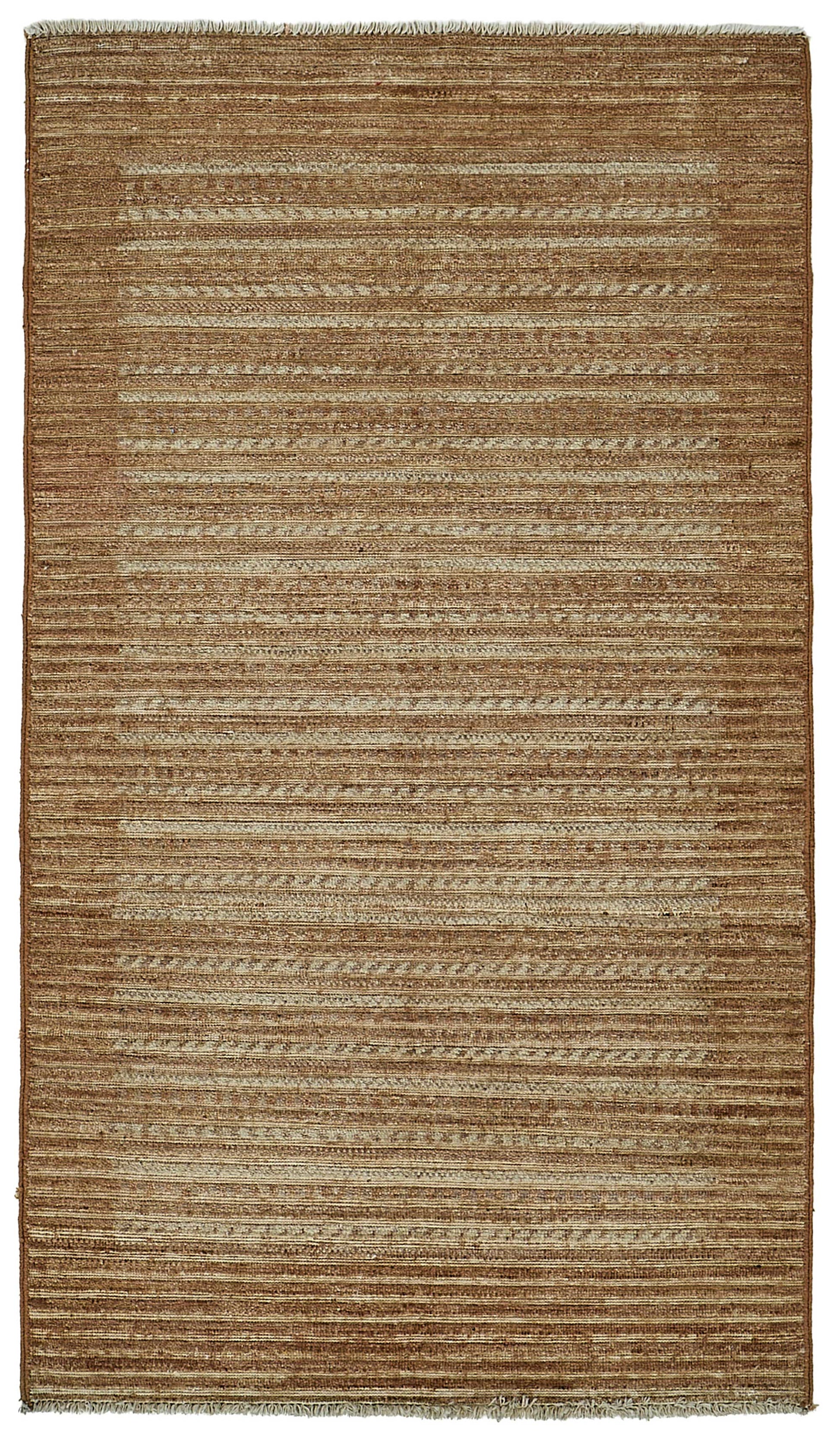 3x5 Brown Handmade Striped Oushak Rug - 51398