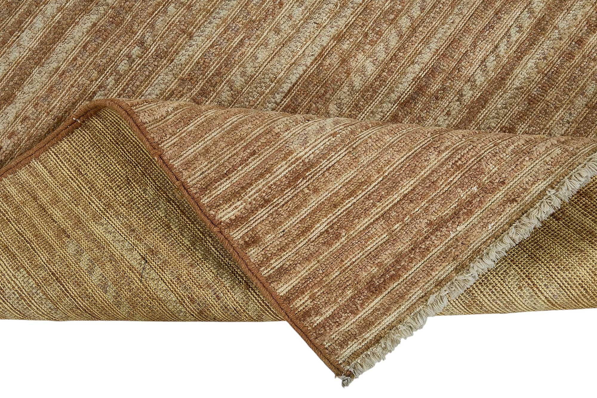 3x5 Brown Handmade Striped Oushak Rug - 51398