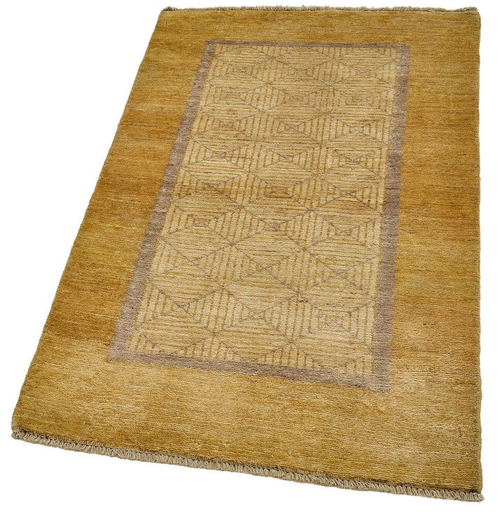 3x4 Beige Contemporary Geometric Oushak Rug - 51399
