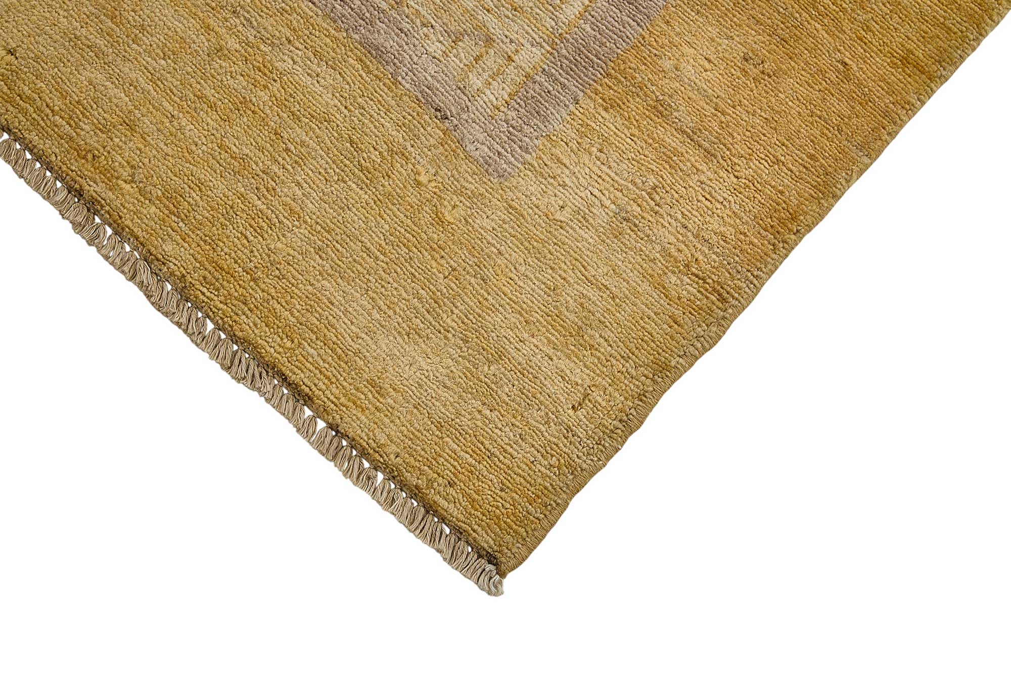 3x4 Beige Contemporary Geometric Oushak Rug - 51399