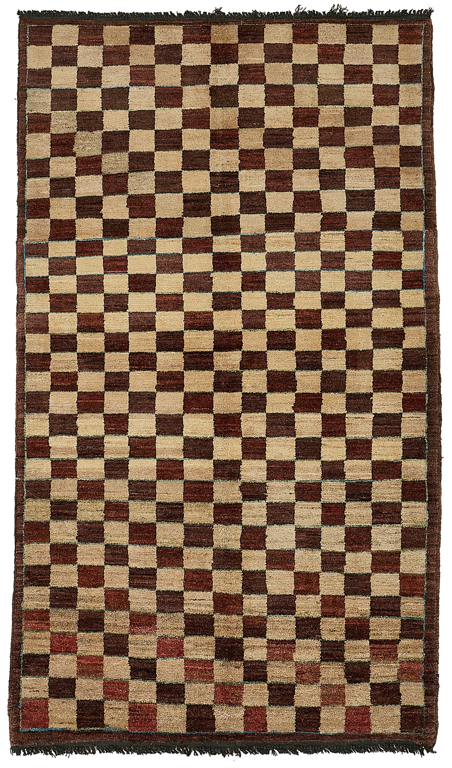 3x5 Beige Handmade Geometric Oushak Rug - 51401