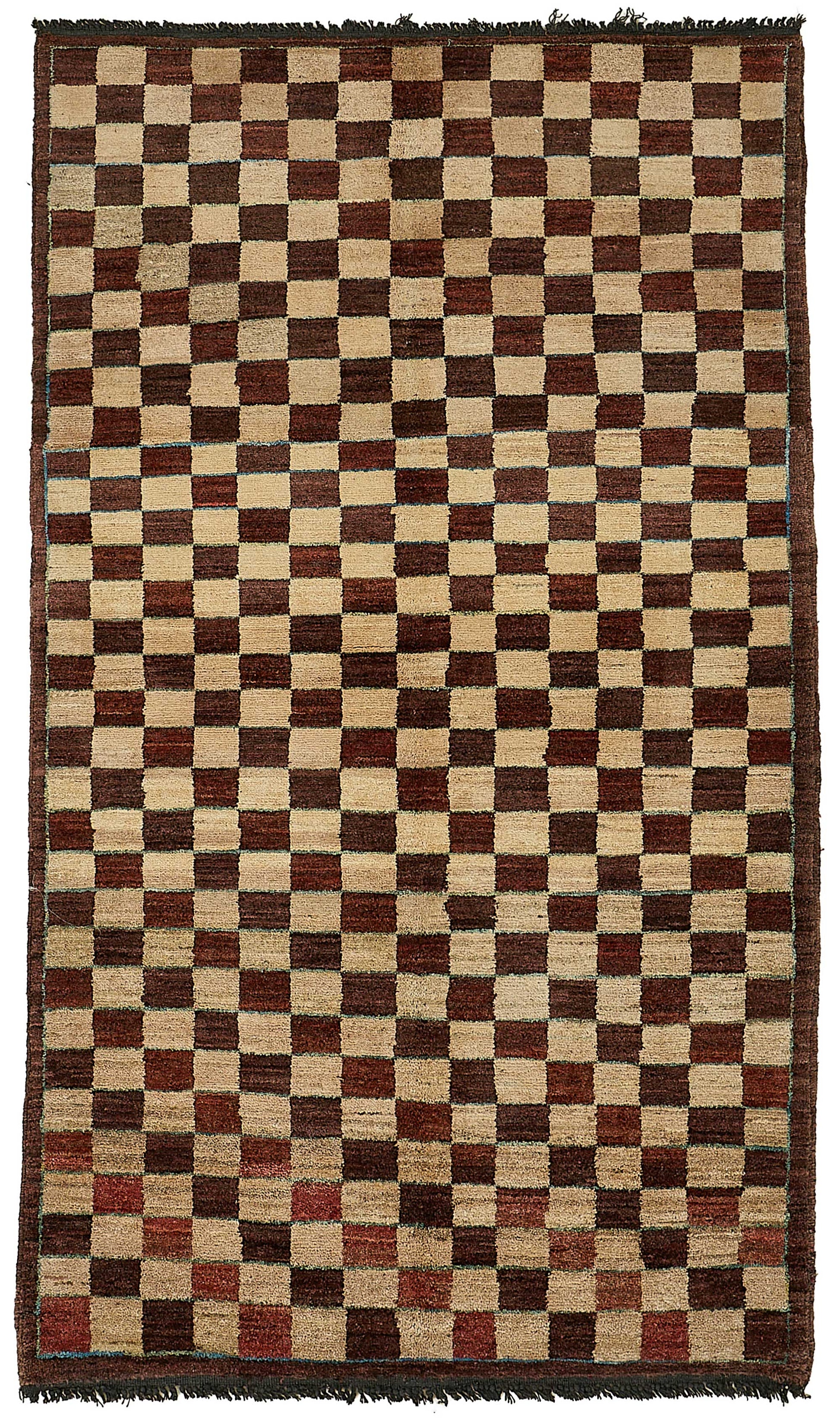 3x5 Beige Handmade Geometric Oushak Rug - 51401