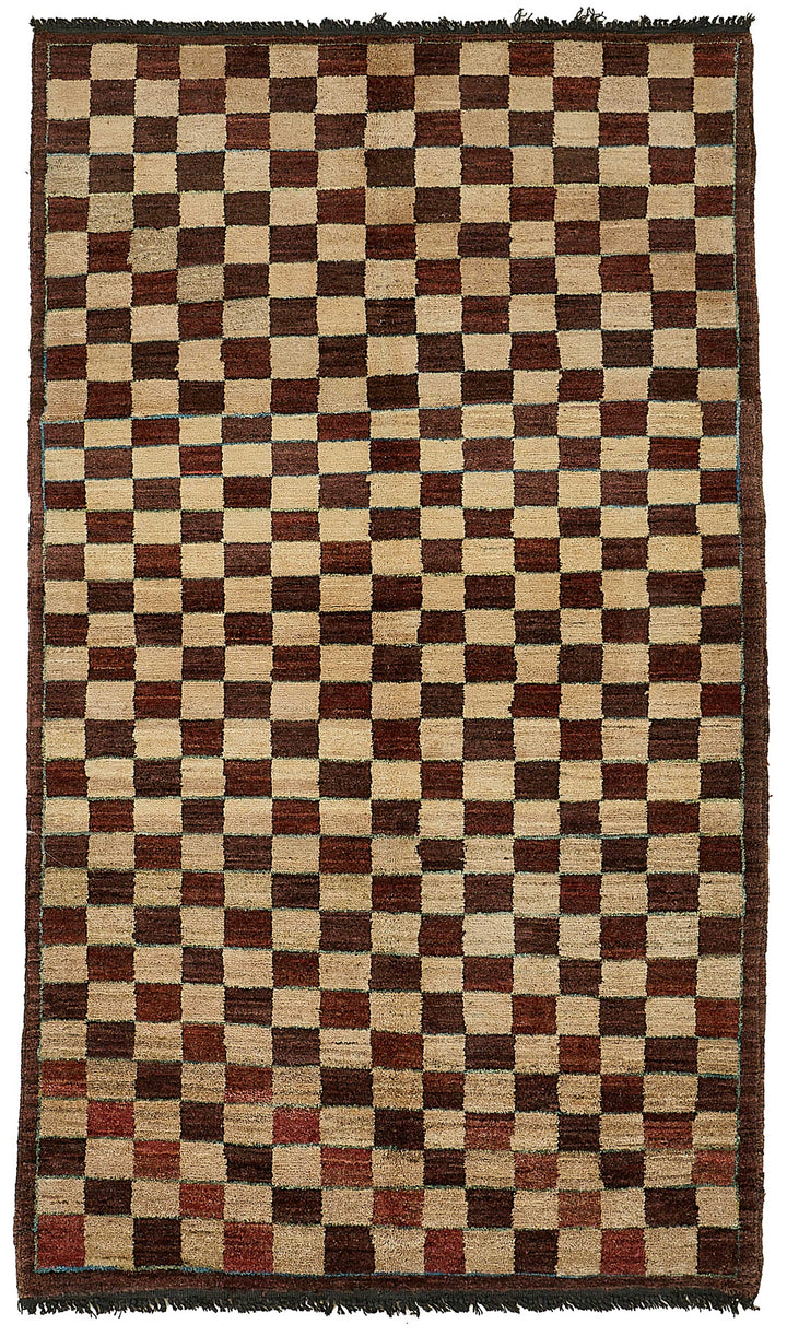 3x5 Beige Handmade Geometric Oushak Rug - 51401