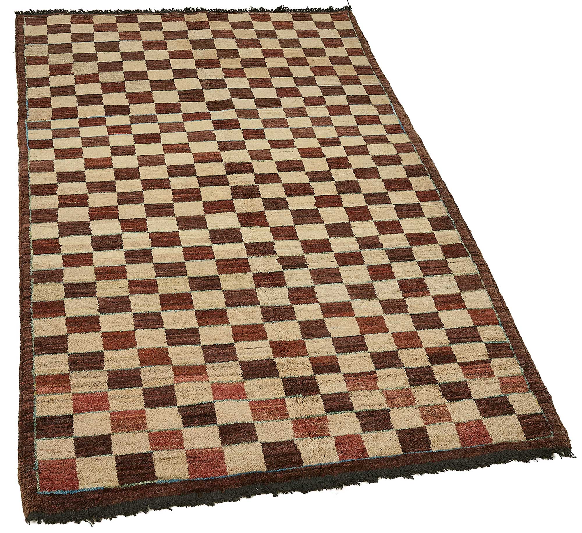 3x5 Beige Handmade Geometric Oushak Rug - 51401
