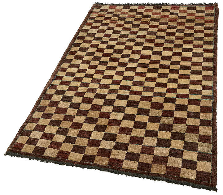 3x5 Beige Handmade Geometric Oushak Rug - 51401