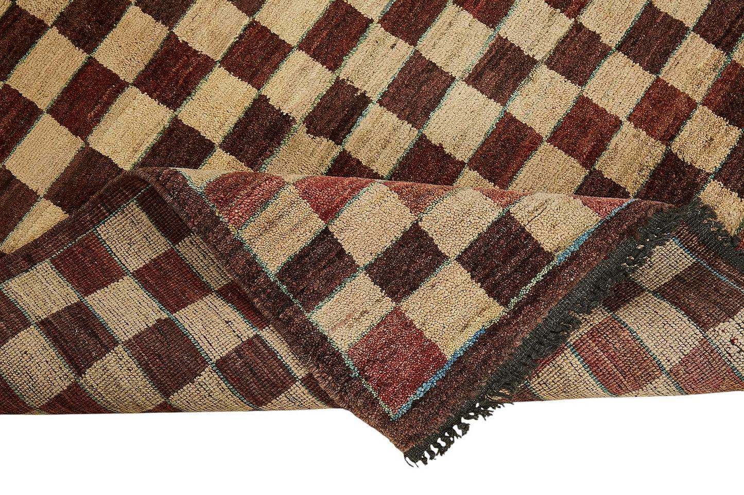 3x5 Beige Handmade Geometric Oushak Rug - 51401