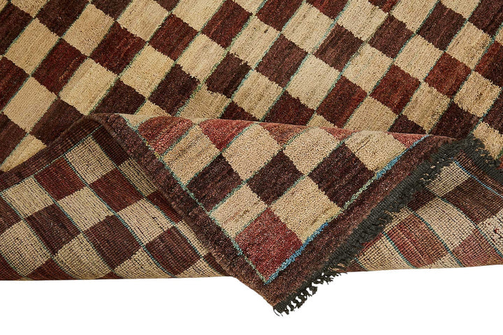 3x5 Beige Handmade Geometric Oushak Rug - 51401