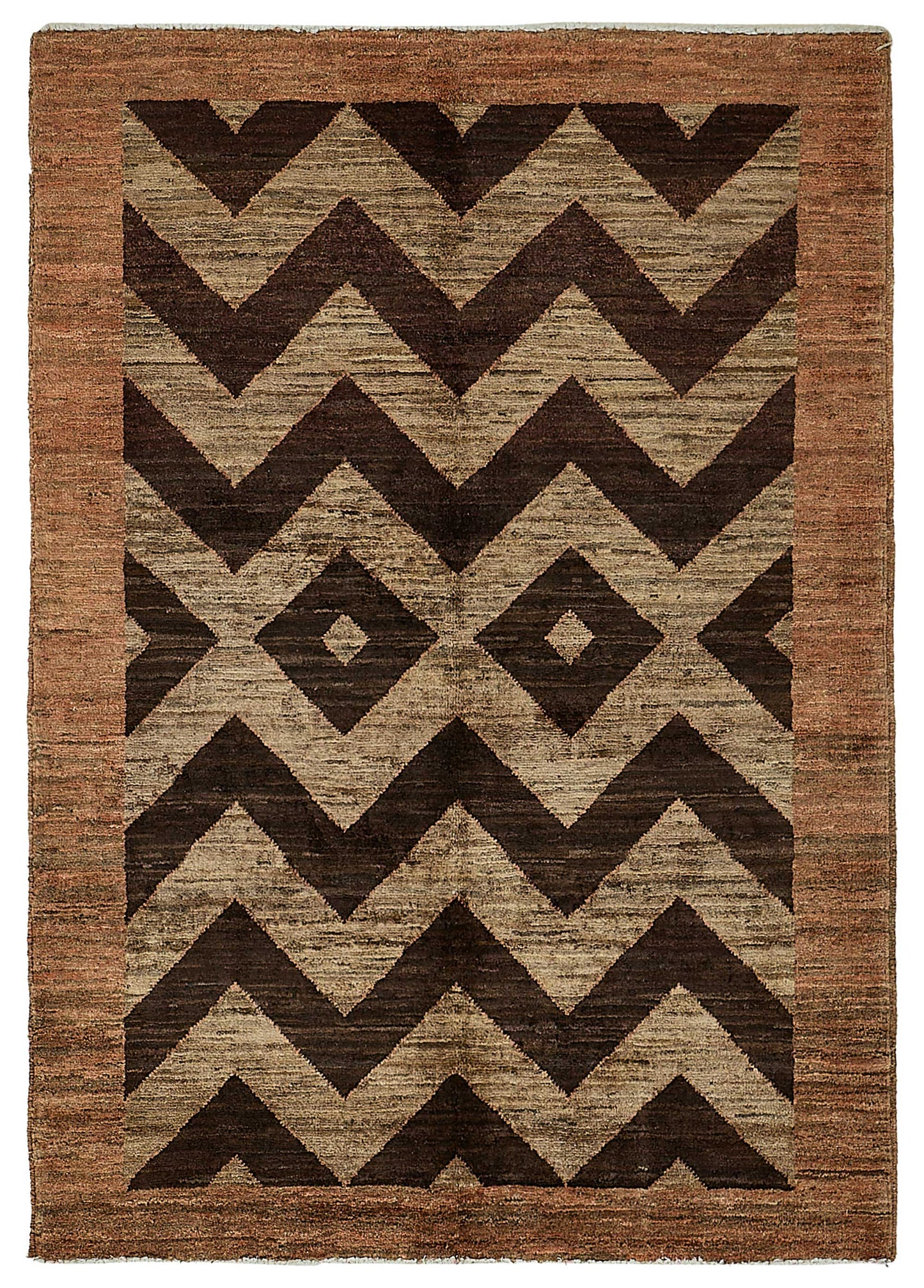 3x5 Brown Traditional Geometric Oushak Rug - 51402