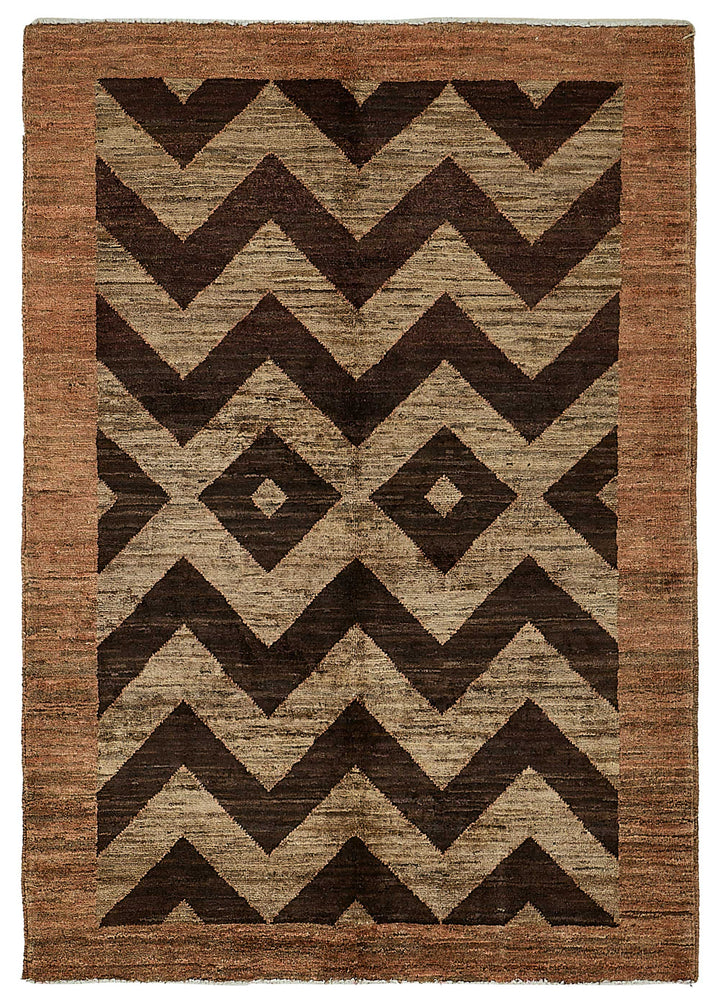 3x5 Brown Traditional Geometric Oushak Rug - 51402