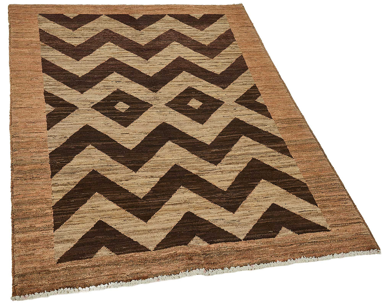 3x5 Brown Traditional Geometric Oushak Rug - 51402