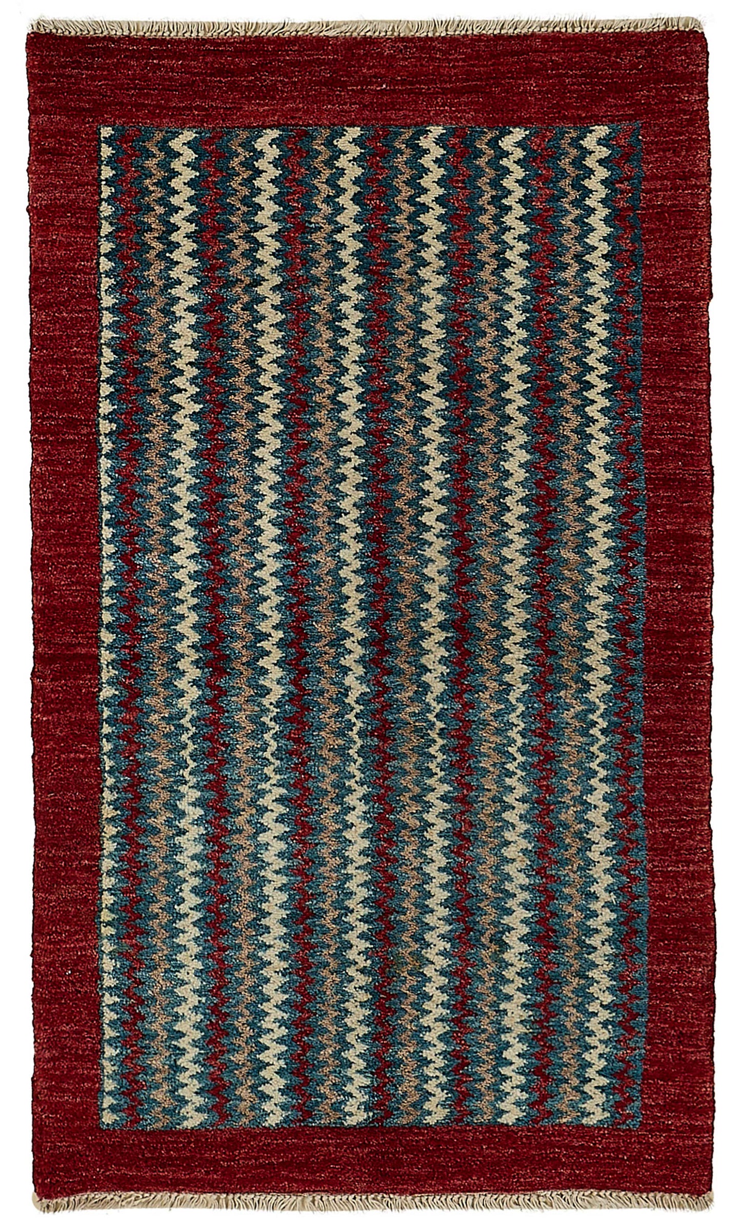2x4 Red Contemporary Striped Oushak Rug - 51405