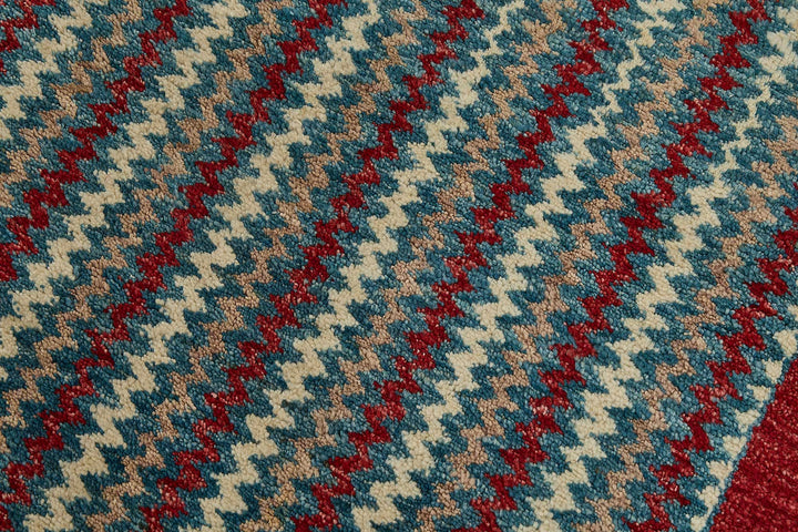 2x4 Red Contemporary Striped Oushak Rug - 51405