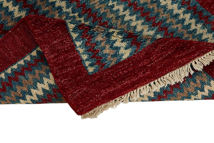 2x4 Red Contemporary Striped Oushak Rug - 51405