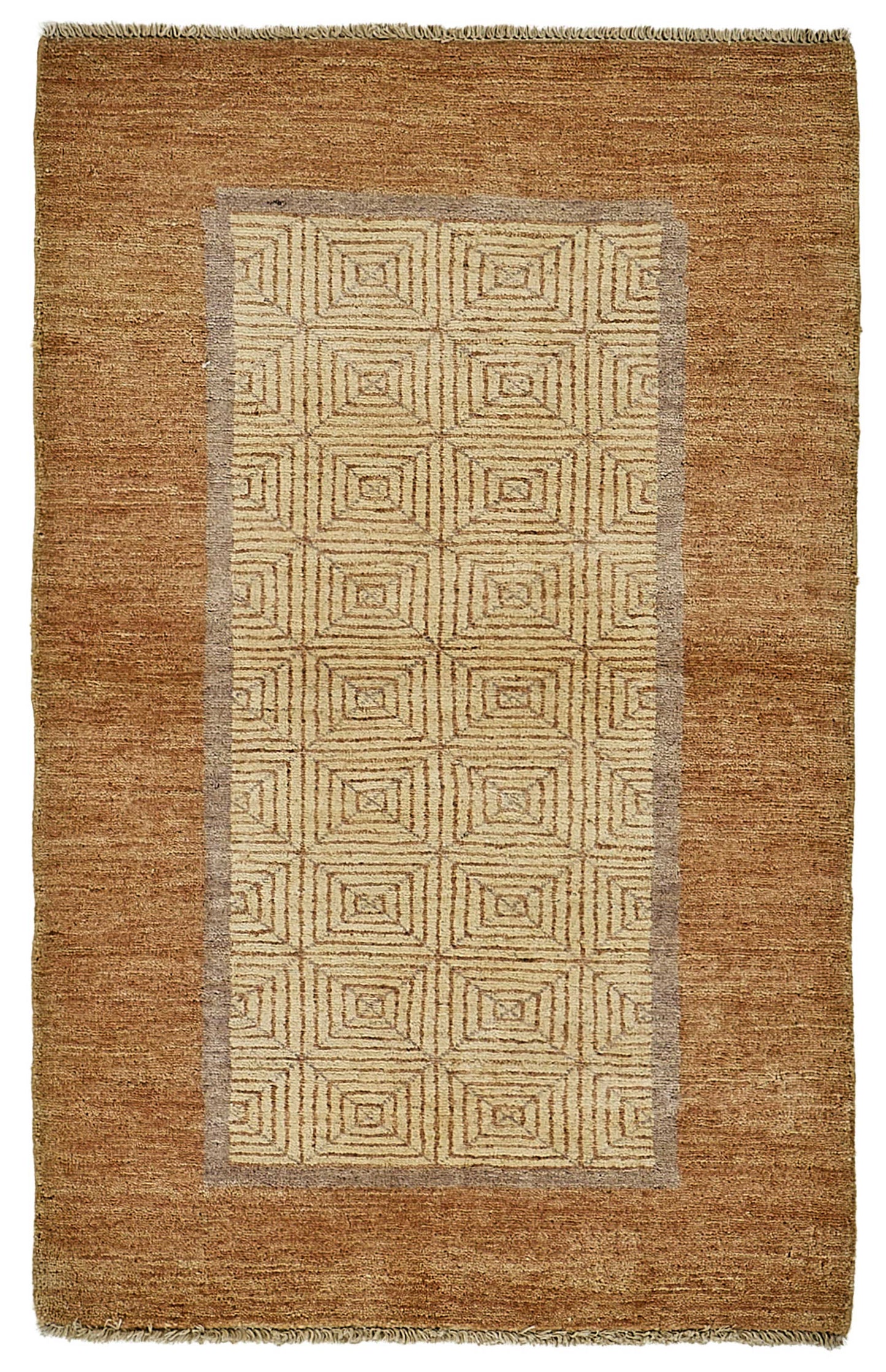 3x4 Beige Traditional Geometric Oushak Rug - 51406